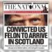 Scottish newspaper headline about Trump visit referred to him as 'convicted US felon'?
