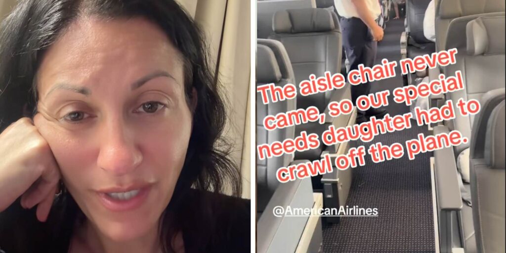 "So unacceptable": American Airlines passenger forced to crawl off plane after wheelchair never arrives