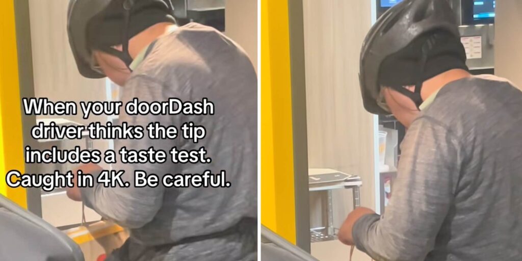 "That's why they seal the bag!": Man films DoorDash driver sneaking food from sealed McDonald’s order
