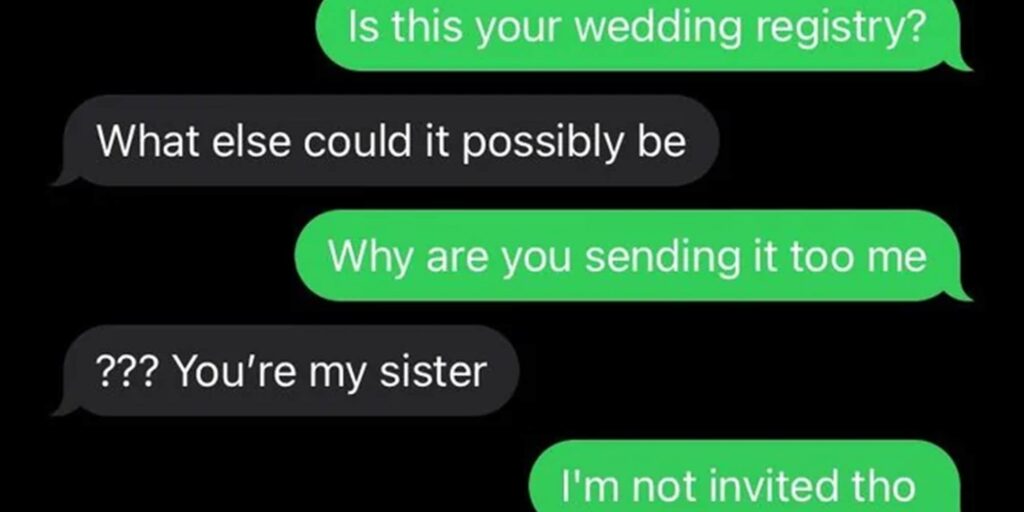 The internet sides with teen banned from sister's "childfree" wedding who was asked to send a gift