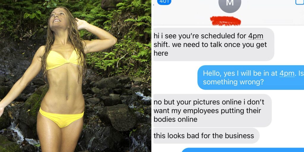 "This borders on harassment": Deli worker posts beach photos, then gets scolded by her boss