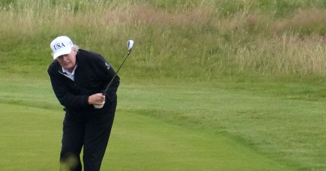 Trump Caught Cheating at Golf in Embarrassing Video | The president has long been accused of cheating at golf. A viral video of him in Scotland backs up the claim.