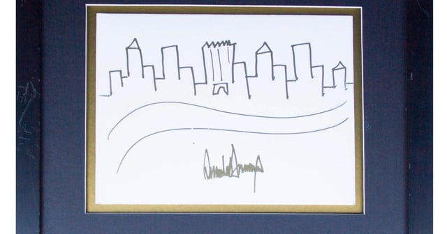 Trump Ranted That He Doesn't 'Draw Pictures,' But His Doodles Have Gone For Thousands At Auction