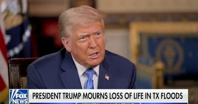 Trump’s Bonkers Response to Texas Flood Tragedy in Fox News Interview | ”Maybe they should’ve had bells,” the president suggested.