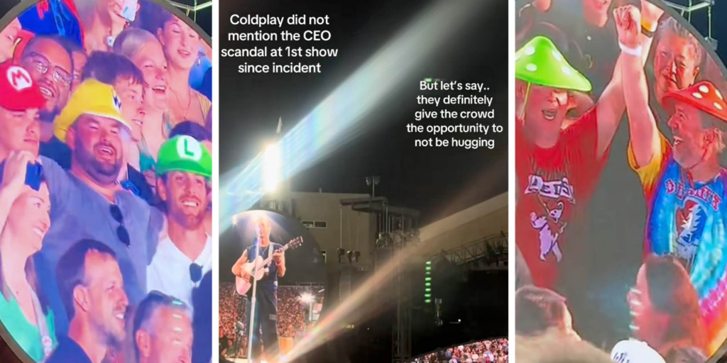 "We'd like to say hello": Chris Martin warns the crowd at his next Coldplay shows before the camera starts panning around the audience