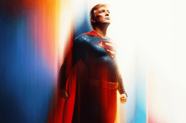White House mercilessly mocked for posting pic of Trump as Superman