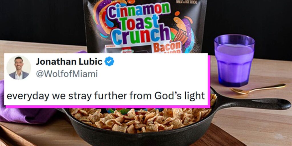 "Who asked for this?": Bacon-flavored Cinnamon Toast Crunch arrives at Walmart