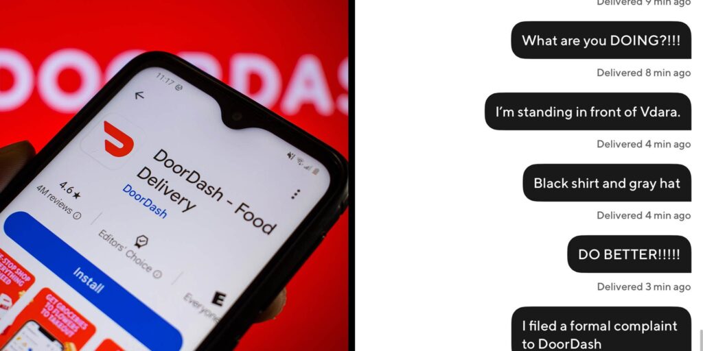 "You're a very unkind person": Customer posts his own meltdown at a DoorDash driver, and it backfires in a huge way