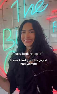 i finally got the yogurt i wanted demi lovato