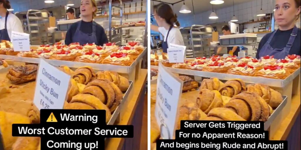 "I'm on the server's side": Bakery customer tries to shame "rude" server—ends up embarrassing herself