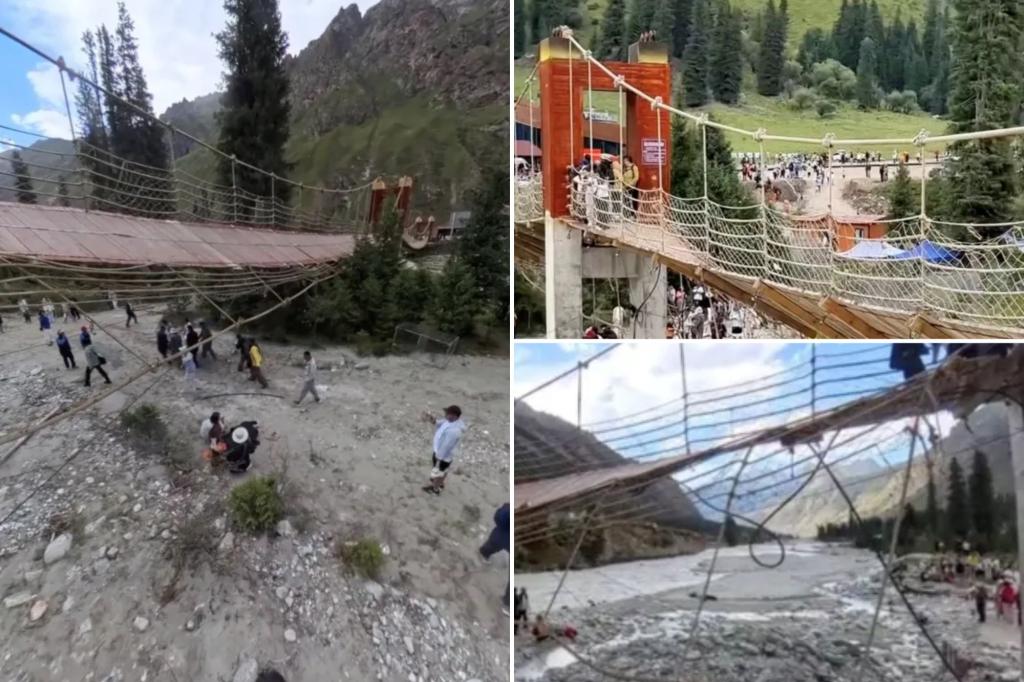 Five killed after cable on suspension bridge snaps in China