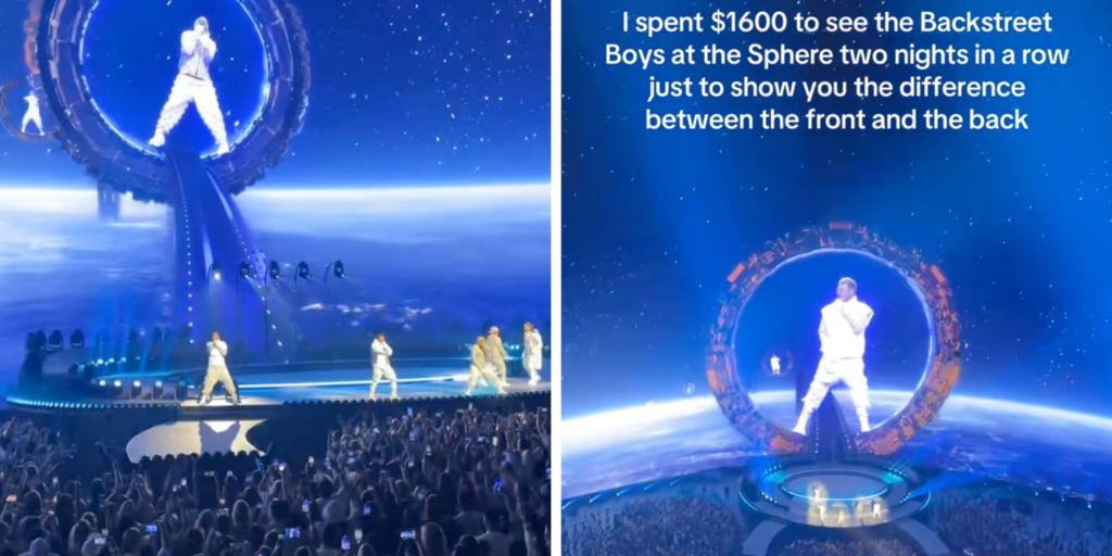 "This is top-tier journalism": Backstreet Boys fan attends The Sphere residency twice, shares POV from the top vs. bottom of the venue