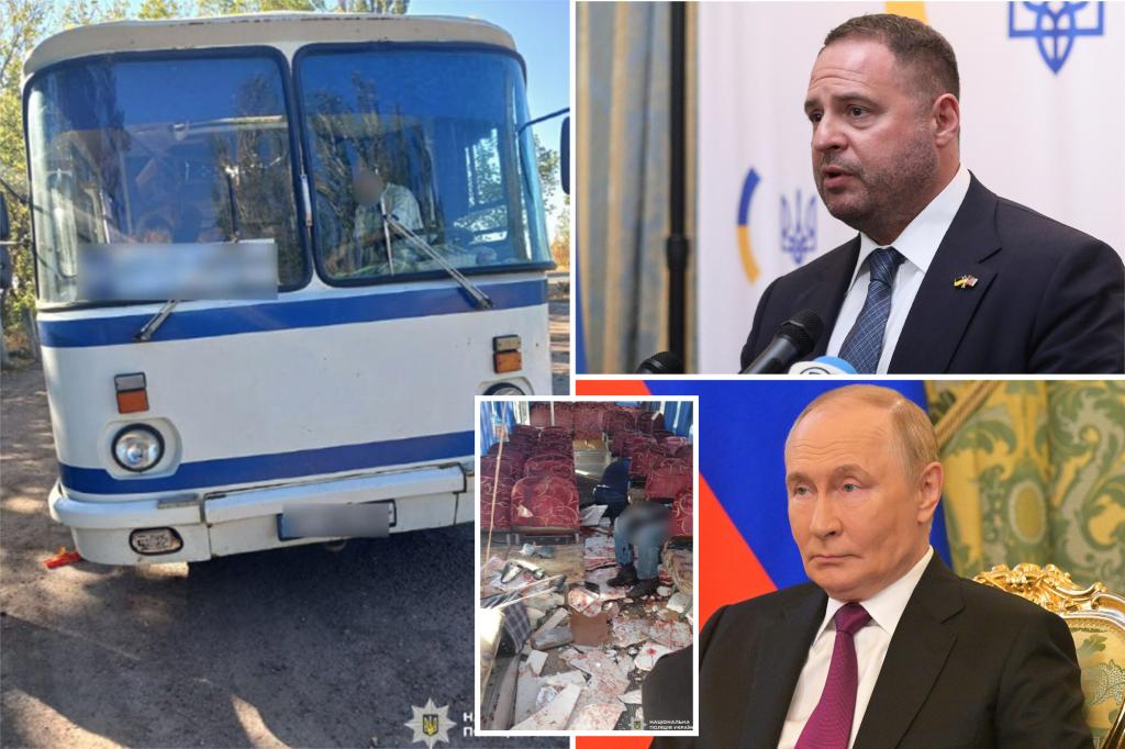 Russian drone strikes kill 8 civilians overnight, including devastating bus attack