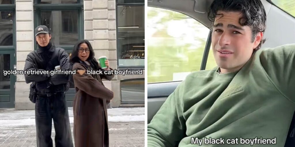 "Black cat boyfriends" are dethroning "Golden Retriever boyfriends" as the new internet crush archetype