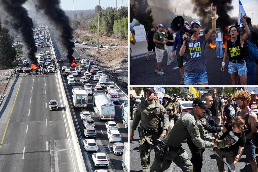Nationwide strike erupts across Israel demanding hostage deal, end to Gaza war
