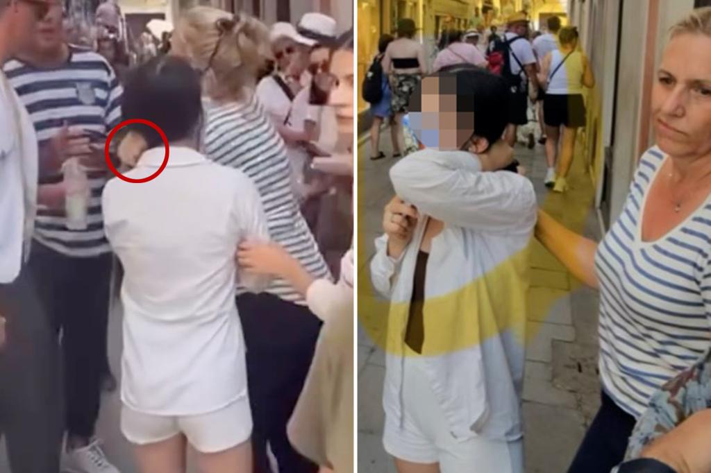 Furious US tourist yanks Venice ‘pickpocket’ by the ponytail after tracking teen using AirPods ‘Find My Friends’ feature