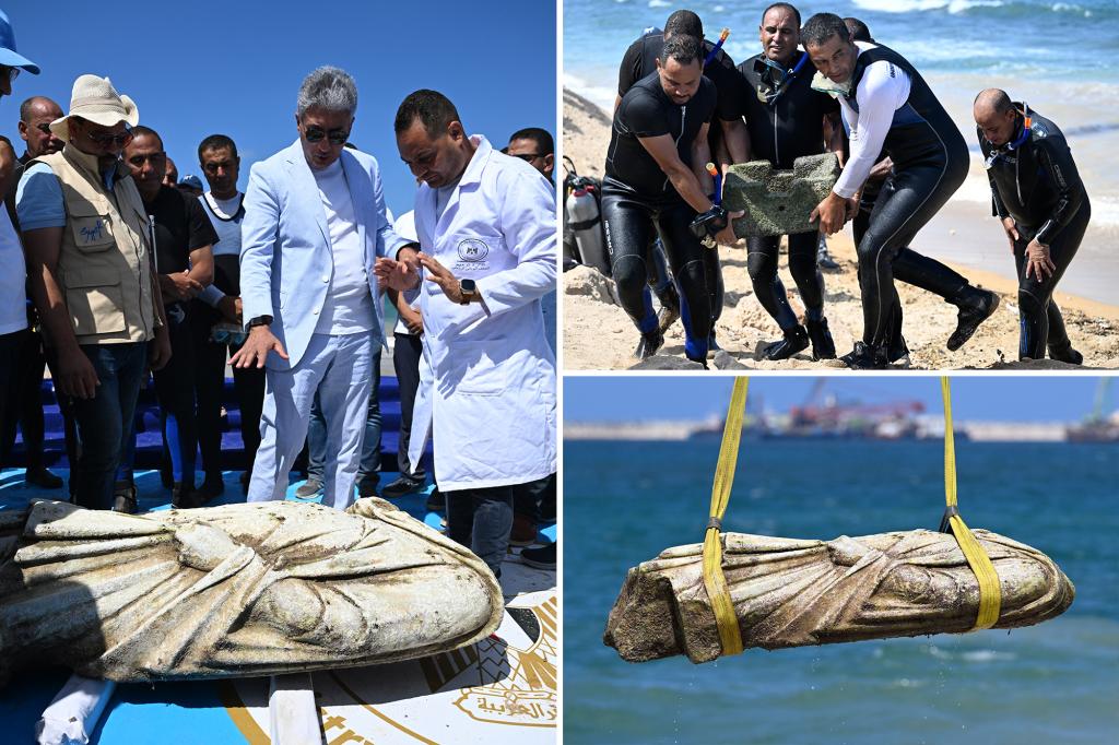 Good as gold! Trove of 2,000-year-old treasure pulled from underwater city off coast of Egypt