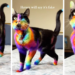“Real life Lisa Frank”: Pet owner dyes cat's fur into a rainbow of colors, sparking concern