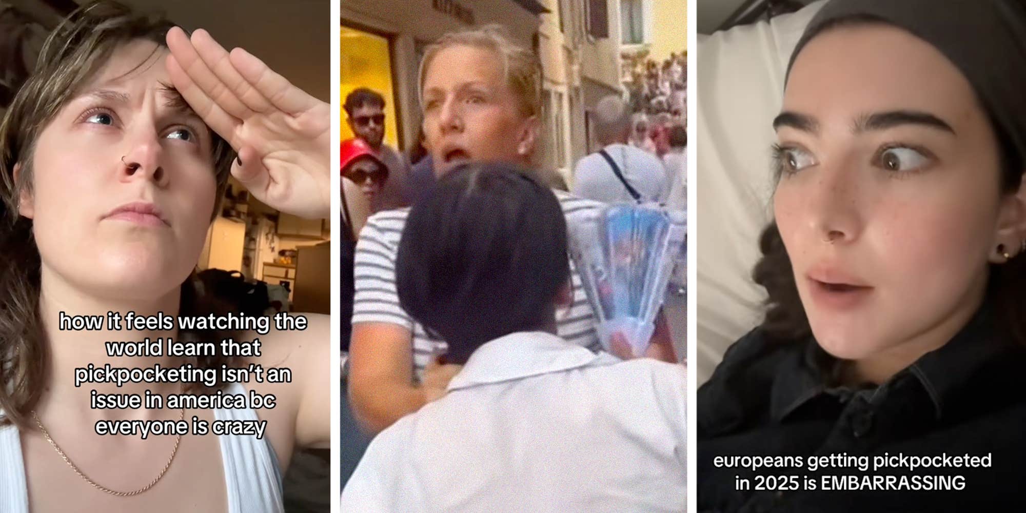 "Take it from me, I dare you": Americans unite in unhinged patriotism after American woman singlehandedly takes down Italian pickpocket