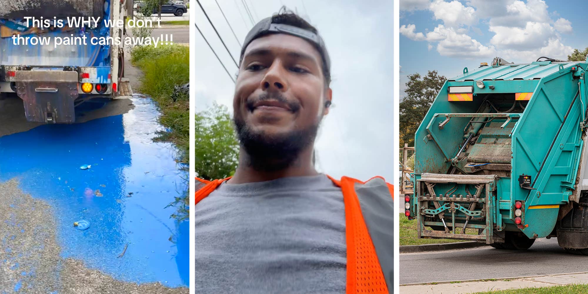 Garbage man shares exactly why you shouldn't throw away paint cans in the trash