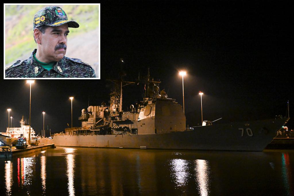 US guided-missile cruiser spotted near Venezuela targeting as pressure ramps on Maduro