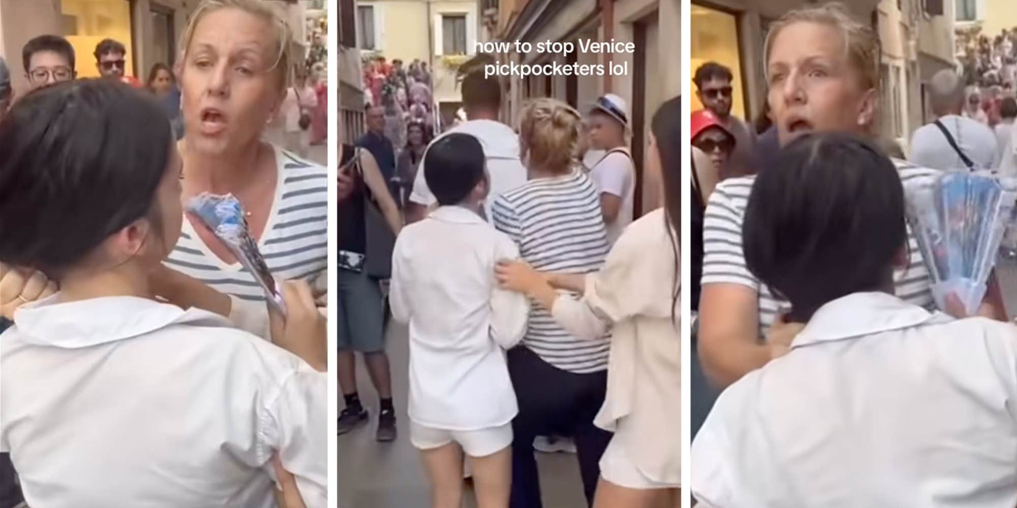 American tourist in Venice latches on to pickpocketer's ponytail—and doesn't ungrip til the police come