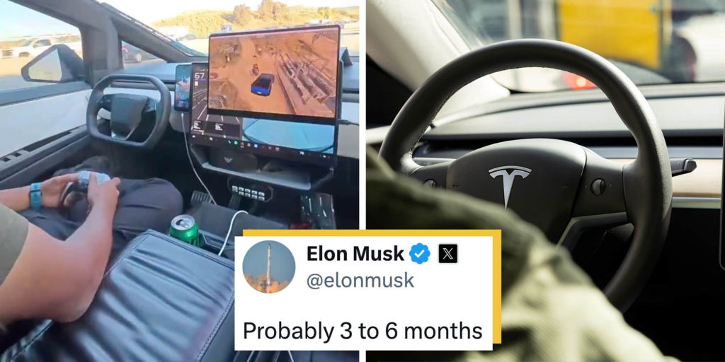 Elon Musk says drivers can play video games while in Tesla's self-driving mode within 3-6 months