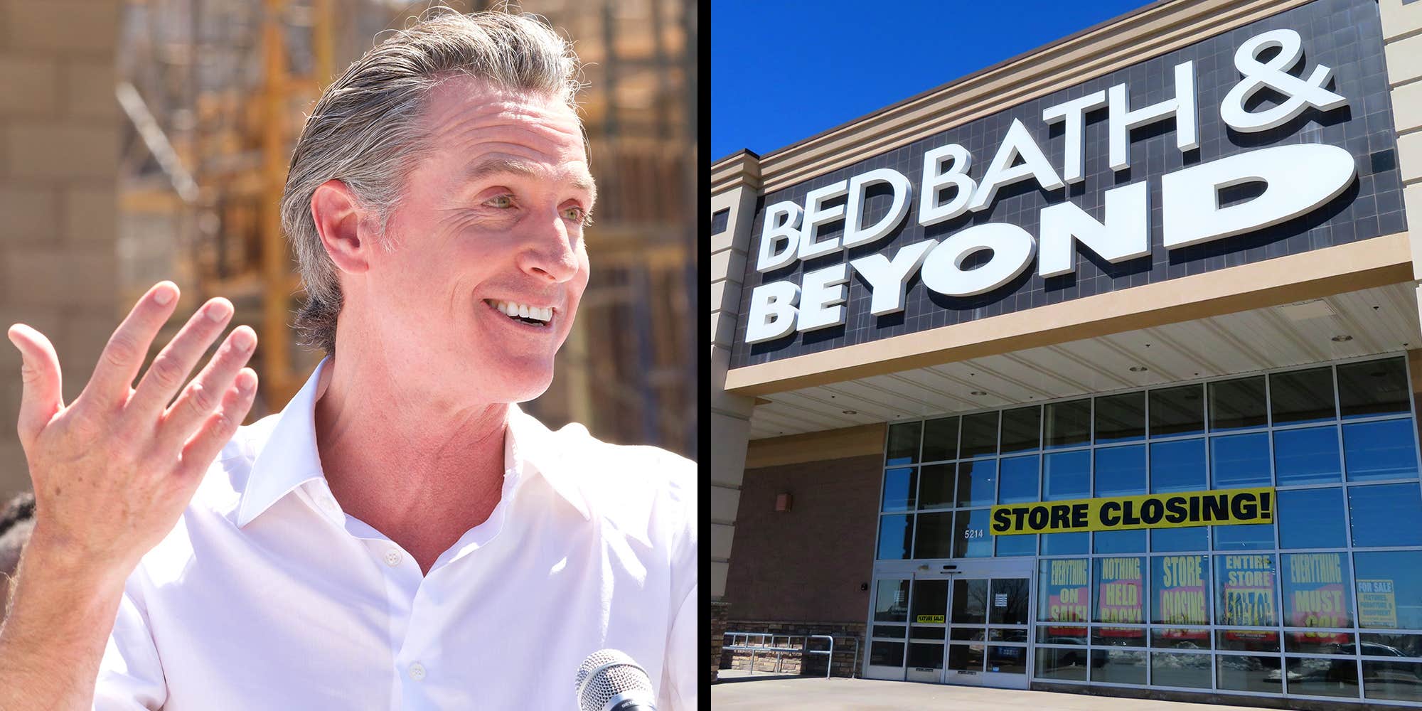 Gavin Newsom's sarcastic reply to Bed Bath & Beyond refusing to open stores in California is going viral