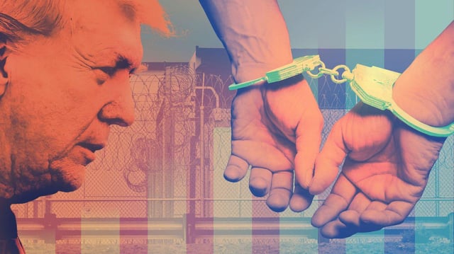 Immigrant detentions soar 50% to a record under Trump