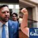 JD Vance booed during hamburger handout to national guard troops in DC