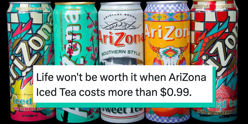 "Like DEFCON 0": AriZona Iced Tea's iconic 99-cent cans may soon see a price hike thanks to Trump's tariffs, and people aren't happy