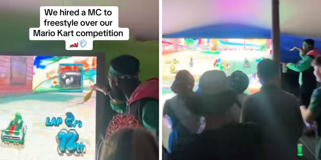 "Never knew we needed this": Mario Kart parties were just taken to another level after gaming club hires live MC