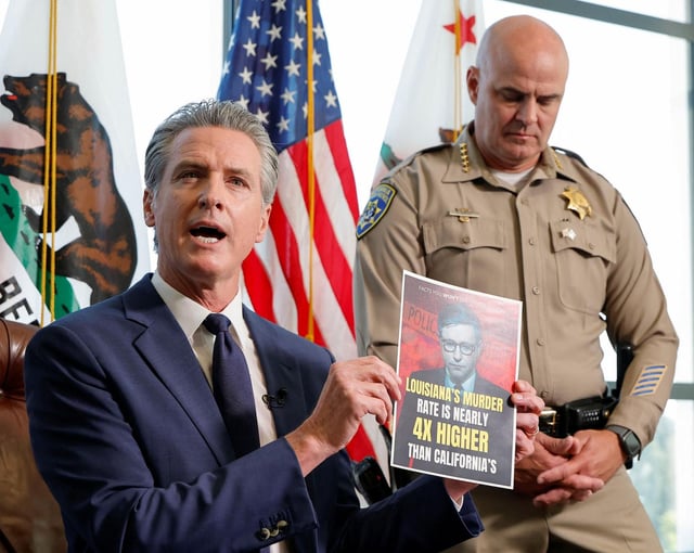 Newsom: Crime is a larger problem in GOP-led areas than Democratic-led ones