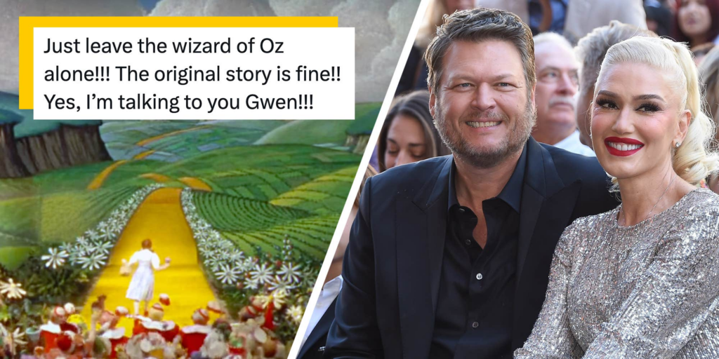 "Nonsense": A youth-oriented "Wizard of Oz" reboot is coming from Gwen Stefani and Blake Shelton—fans react