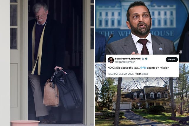 Patel’s FBI raids John Bolton’s home in high-profile national security probe