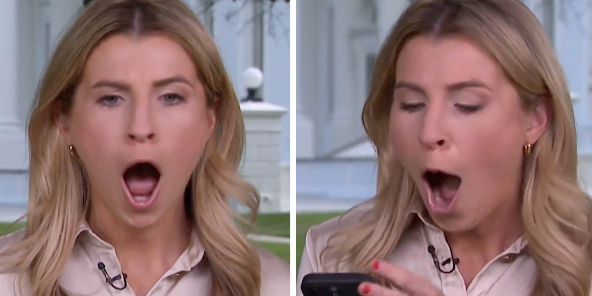 Reporter hears about Taylor Swift's engagement in real time and totally fangirls on air