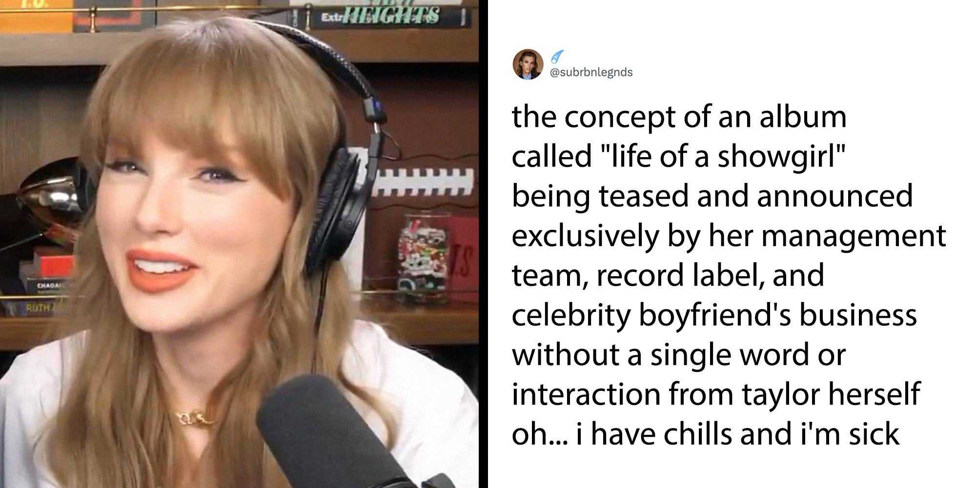 "So unchic": Taylor Swift fans react to "The Life of a Showgirl" rollout with outrage and memes