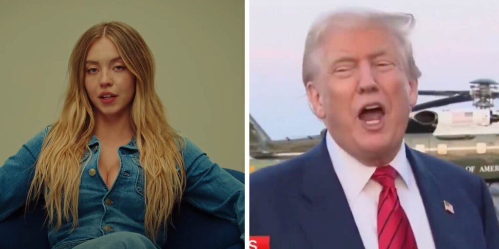 "The HOTTEST ad out there": President Trump fawns over Sydney Sweeney after learning she's a registered Republican
