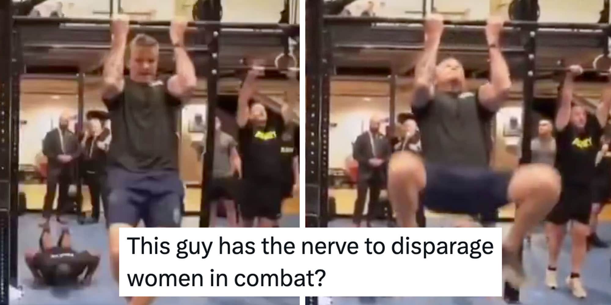 "This is embarrassing": Pete Hegseth mocked over awkward pull-up in RFK Jr. fitness challenge video