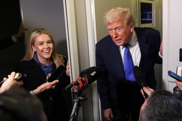 Trump gushes over Karoline Leavitt: ‘It’s that face, it’s that brain, it’s those lips, the way they move!’