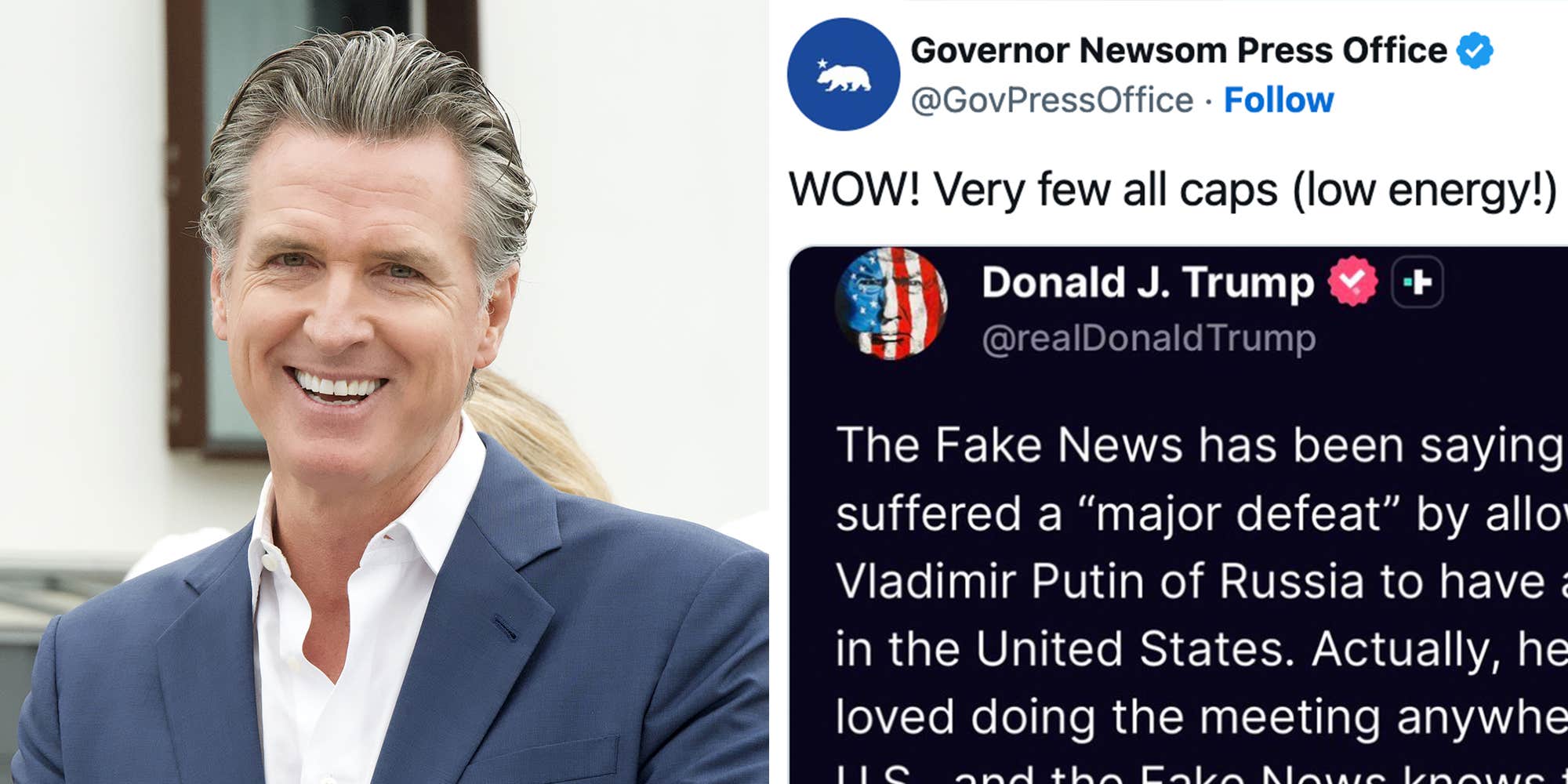Trump quietly abandons all-caps tirades after Newsom's trolling spree