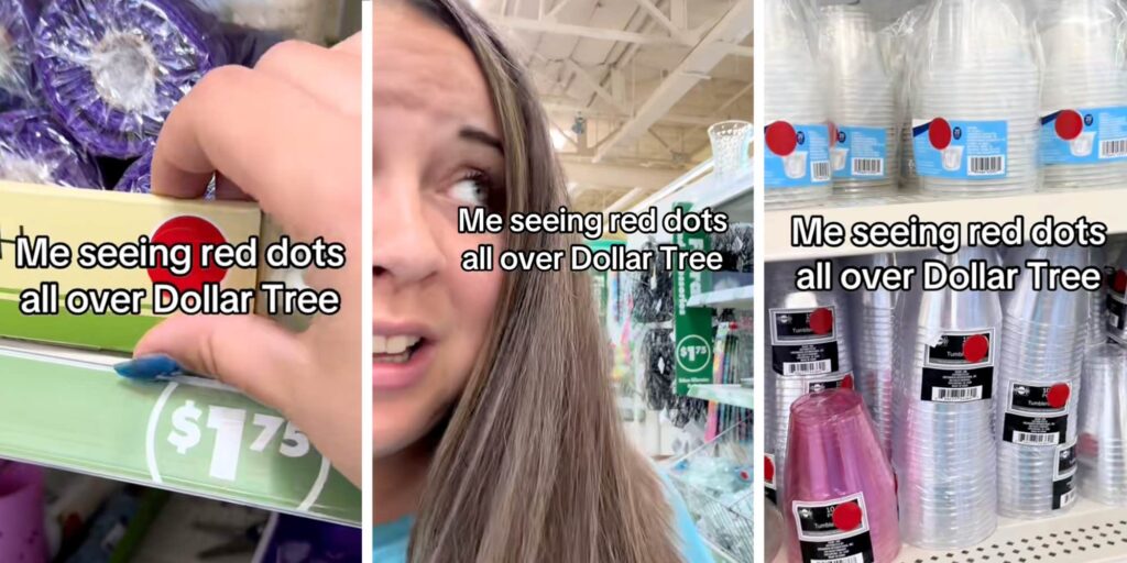 "Two Dollar Tree": Shoppers call for boycott after spotting red dots all over store shelves