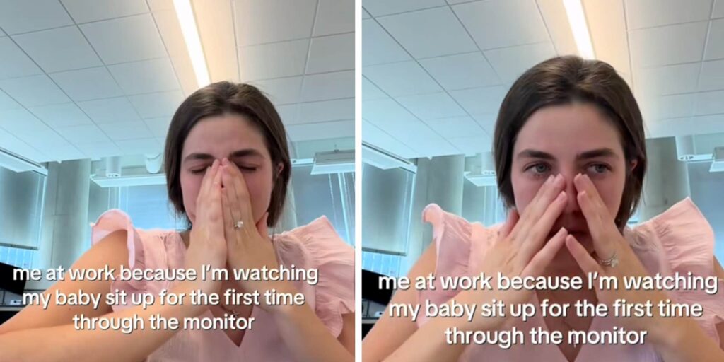 "We were NOT supposed to live like this": Video shows the exact moment a mom realizes she's missing her baby's milestones