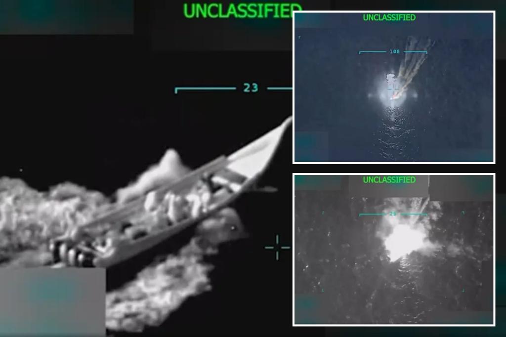 Dramatic footage shows US strike that obliterated ‘drug-carrying boat’ off Venezuela, killing 11 Tren de Aragua ‘Narcoterrorists’