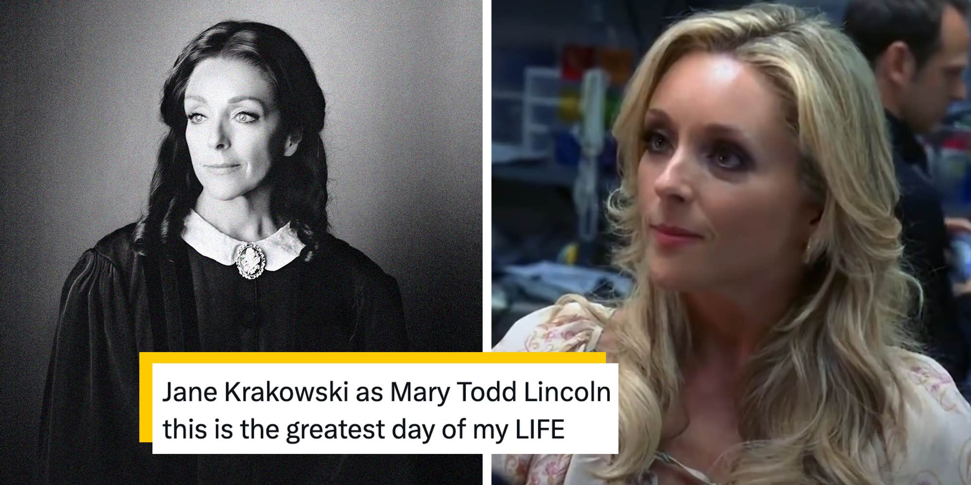Cured my depression": Fans react to Jane Krakowski's casting in "Oh, Mary!