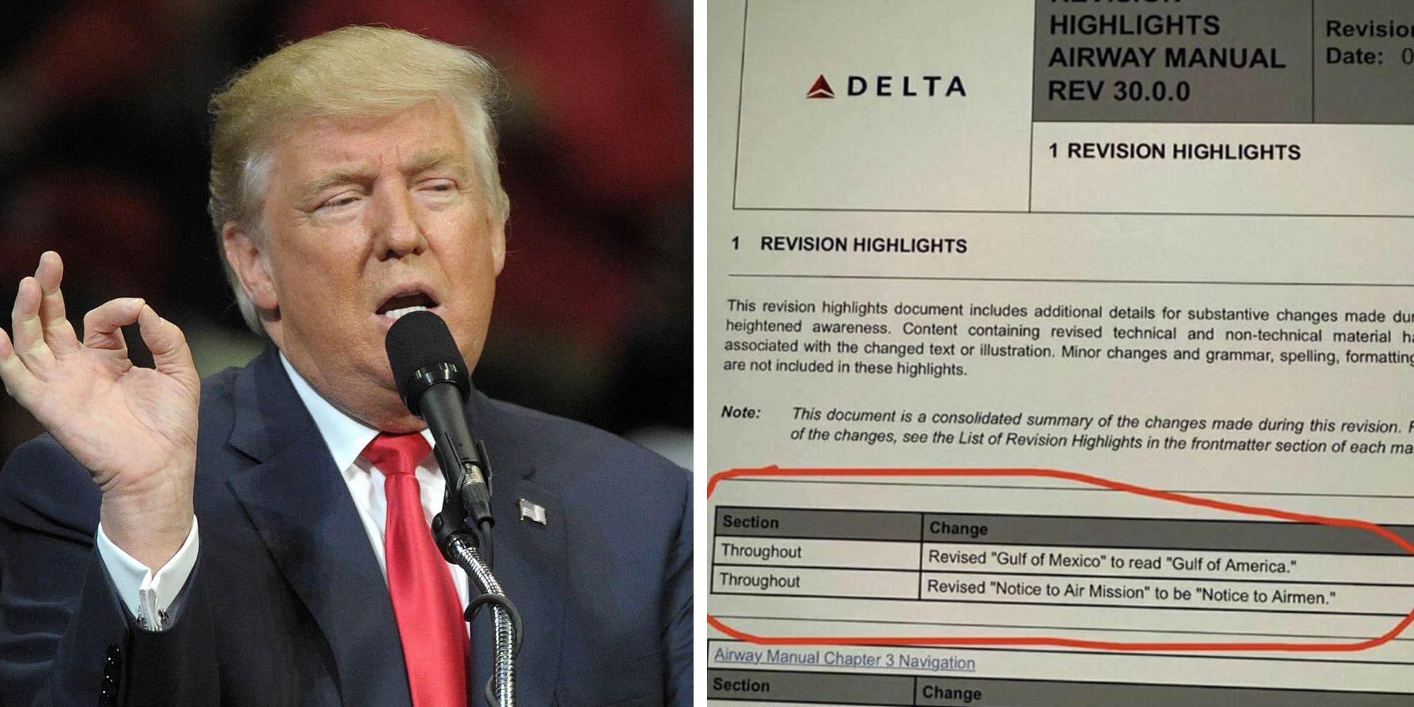 Trump hypes Delta Airlines for "embracing MAGA" with "Gulf of America" change—here's what really happened