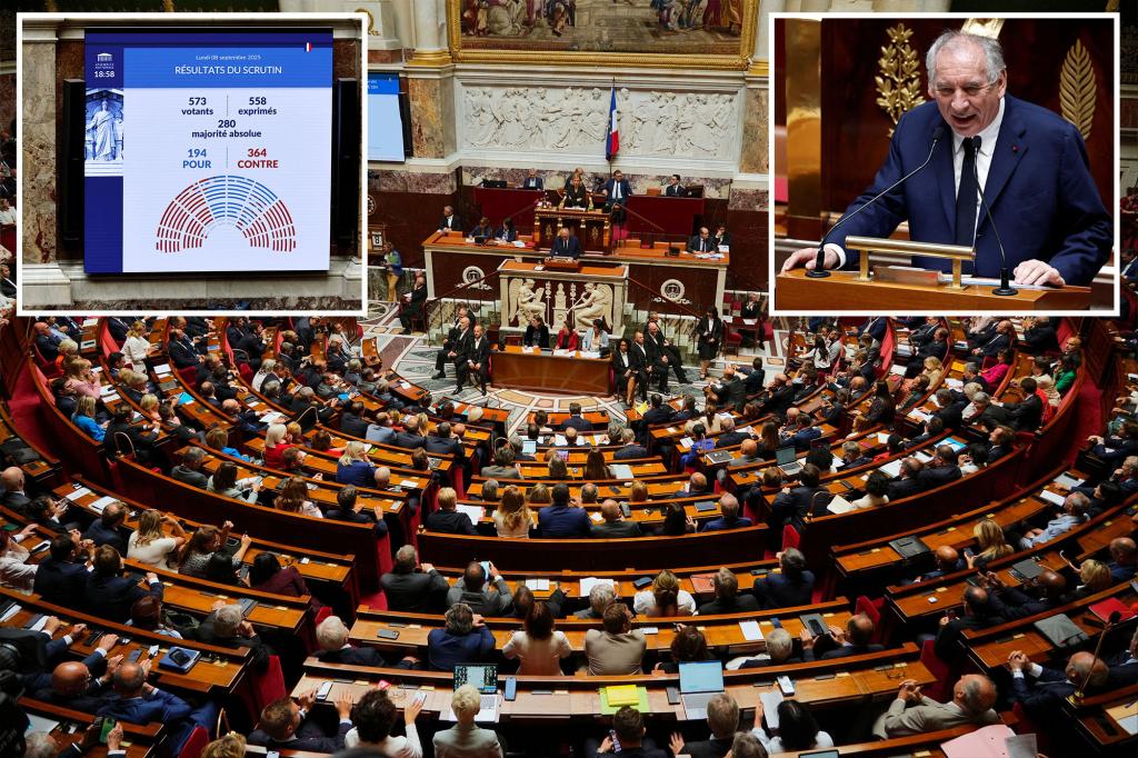 France’s prime minister overwhelmingly loses confidence vote, toppling his government