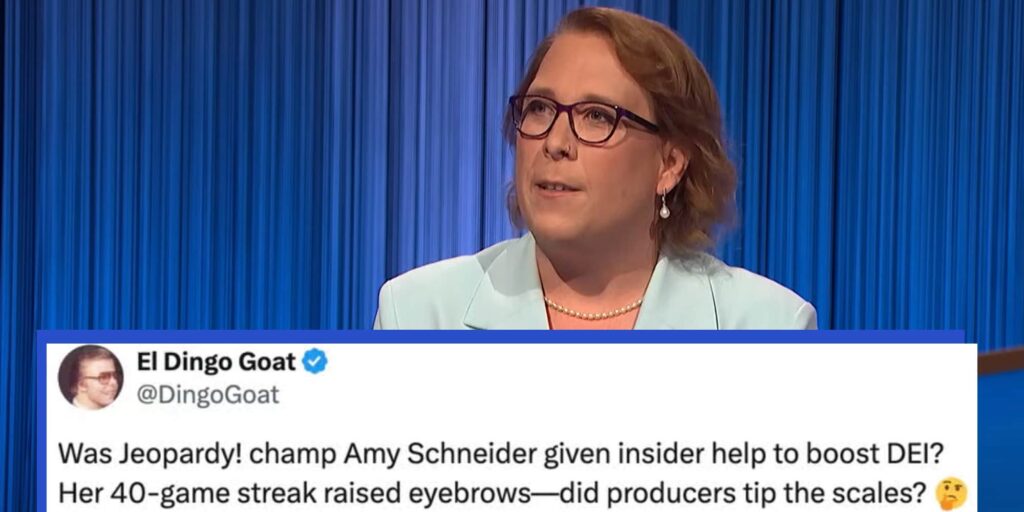 Jeopardy!" legend Amy Schneider claps back at troll claiming her win was "DEI