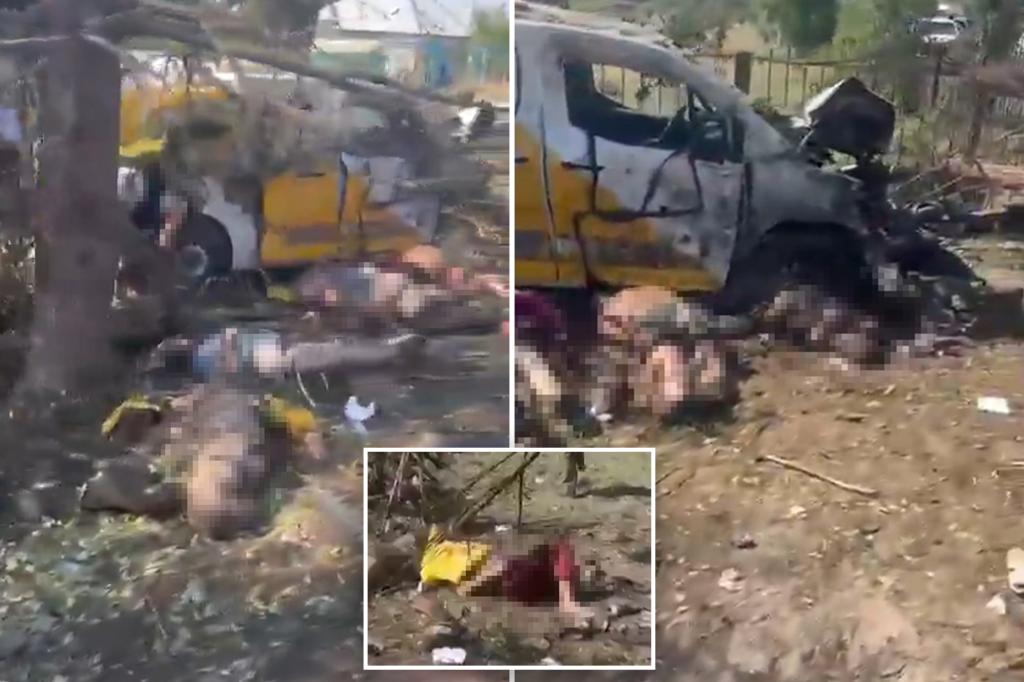 ‘Brutally savage’ Russian airstrike kills more than 20 people in eastern Ukraine, Zelensky says