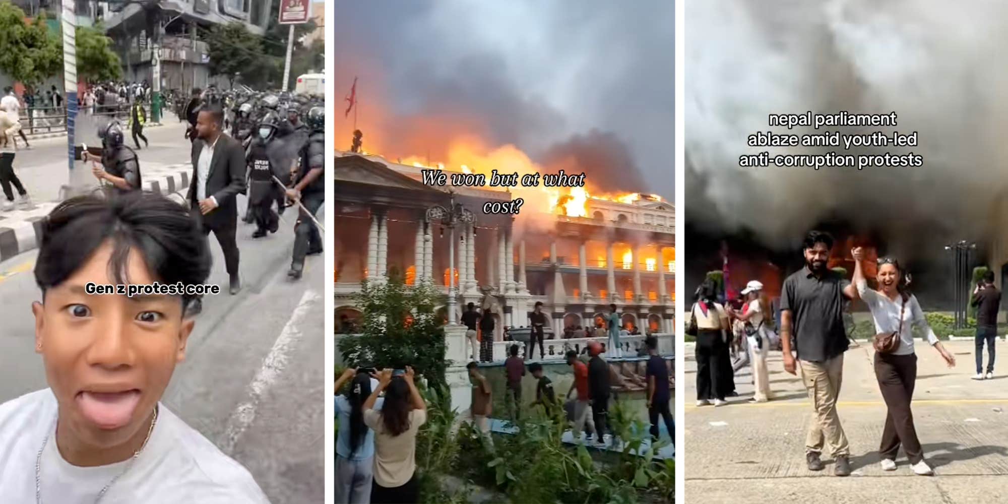 "We won": Surreal TikTok videos capture Nepal’s Gen Z uprising on the ground